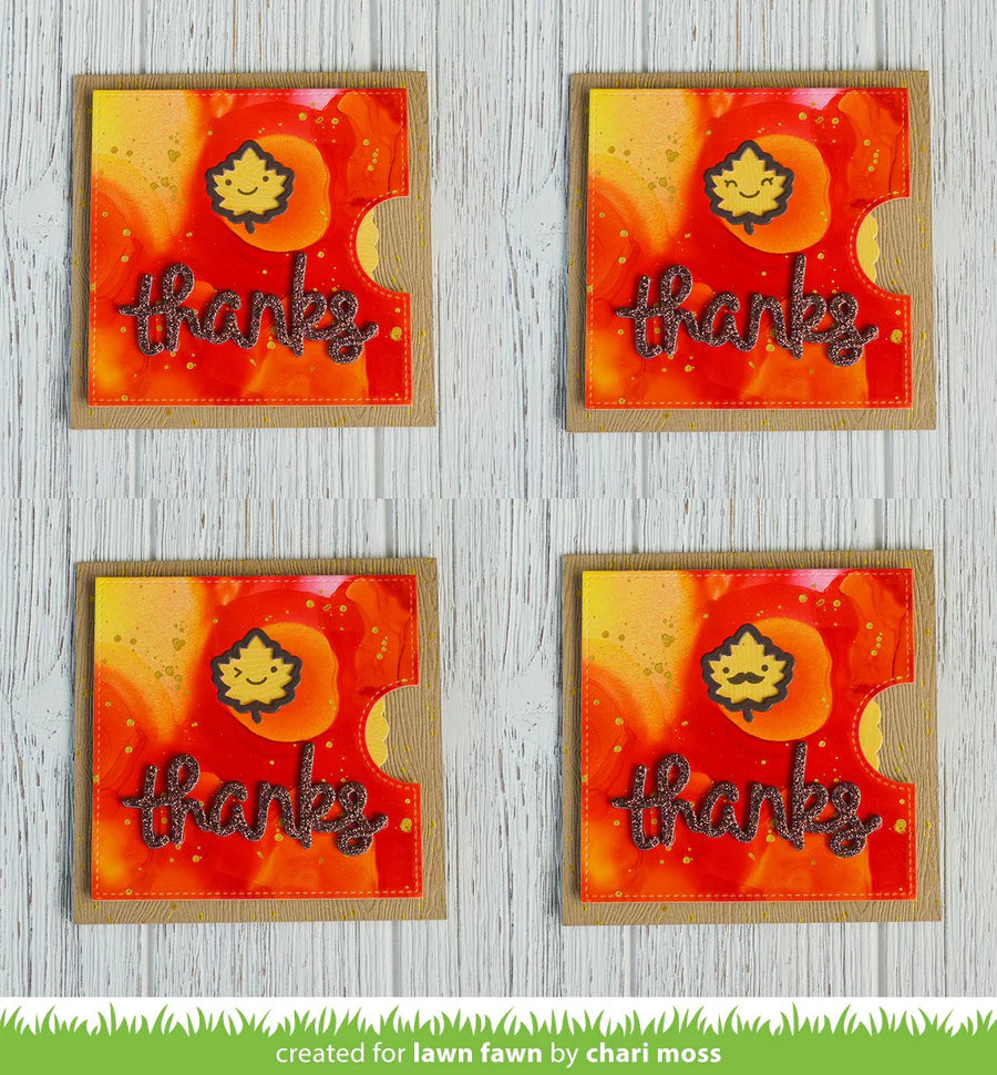 Reveal Wheel Fall Leaf add-on Dies by Lawn Fawn